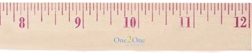12" Natural Finish Wood Ruler