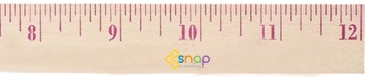 12" Natural Finish Wood Ruler