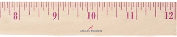 12" Natural Finish Wood Ruler