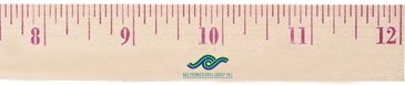 12" Natural Finish Wood Ruler
