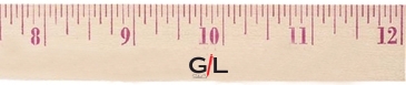 12" Natural Finish Wood Ruler