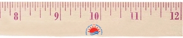 12" Natural Finish Wood Ruler