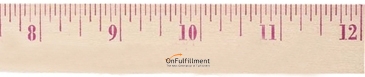 12" Natural Finish Wood Ruler