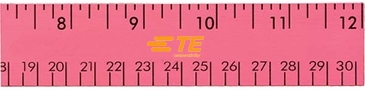 12" Fluorescent Wood Ruler - English & Metric Scale