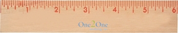 6" Natural Finish Flat Wood Ruler