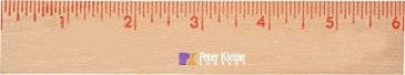 6" Natural Finish Flat Wood Ruler