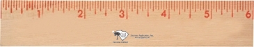 6" Natural Finish Flat Wood Ruler