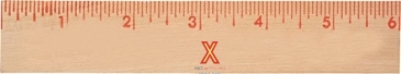 6" Natural Finish Flat Wood Ruler