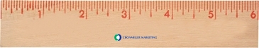 6" Natural Finish Flat Wood Ruler