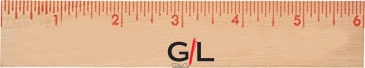 6" Natural Finish Flat Wood Ruler