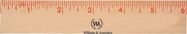 6" Natural Finish Flat Wood Ruler