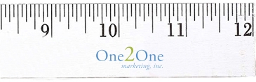 12" Enamel Wood Ruler - English Scale