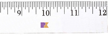 12" Enamel Wood Ruler - English Scale