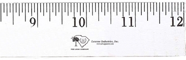 12" Enamel Wood Ruler - English Scale