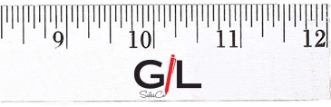 12" Enamel Wood Ruler - English Scale