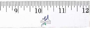 12" Enamel Wood Ruler - English Scale