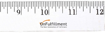 12" Enamel Wood Ruler - English Scale