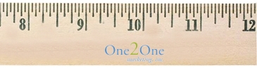 12" Natural Finish Wood Ruler - English Scale