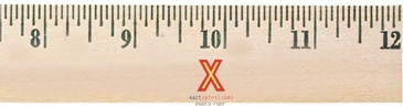 12" Natural Finish Wood Ruler - English Scale