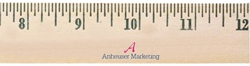 12" Natural Finish Wood Ruler - English Scale