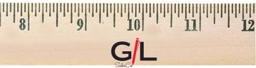12" Natural Finish Wood Ruler - English Scale