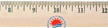 12" Natural Finish Wood Ruler - English Scale