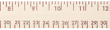 12" Natural Finish Wood Ruler - English & Metric Scale