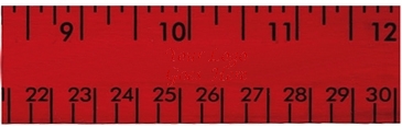 12" Enamel Wood Ruler - English & Metric Scale