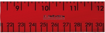 12" Enamel Wood Ruler - English & Metric Scale