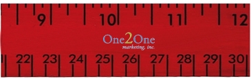 12" Enamel Wood Ruler - English & Metric Scale