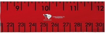 12" Enamel Wood Ruler - English & Metric Scale