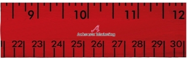 12" Enamel Wood Ruler - English & Metric Scale
