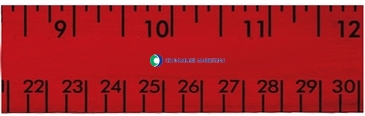 12" Enamel Wood Ruler - English & Metric Scale
