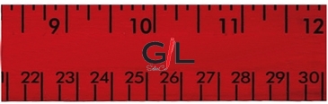 12" Enamel Wood Ruler - English & Metric Scale