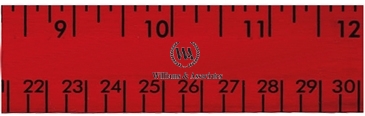 12" Enamel Wood Ruler - English & Metric Scale
