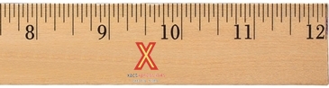 12" Clear Lacquer Wood Ruler - English Scale