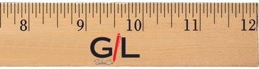 12" Clear Lacquer Wood Ruler - English Scale