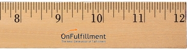 12" Clear Lacquer Wood Ruler - English Scale