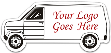 Full Color Digital Stock Shaped Magnets - Van