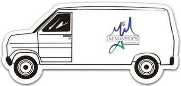 Full Color Digital Stock Shaped Magnets - Van