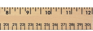 12" Clear Lacquer Wood Ruler - English & Metric Scale