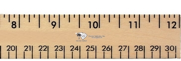 12" Clear Lacquer Wood Ruler - English & Metric Scale
