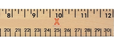 12" Clear Lacquer Wood Ruler - English & Metric Scale