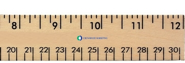 12" Clear Lacquer Wood Ruler - English & Metric Scale