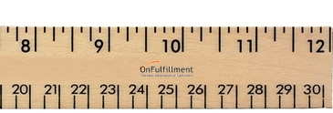 12" Clear Lacquer Wood Ruler - English & Metric Scale