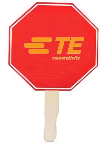 Stop Sign Shaped Hand Fan