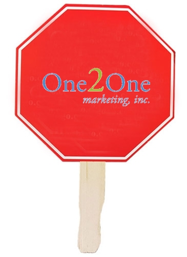 Stop Sign Shaped Hand Fan