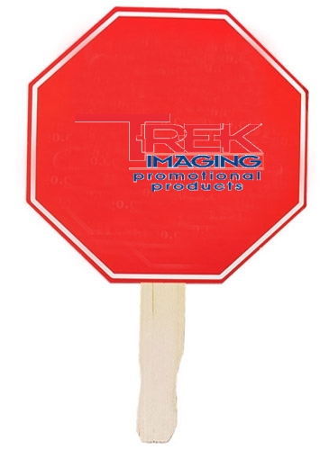 Stop Sign Shaped Hand Fan