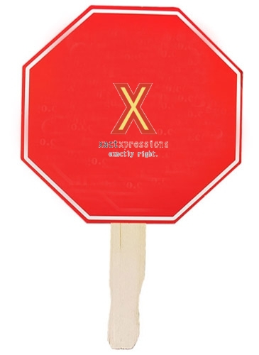 Stop Sign Shaped Hand Fan