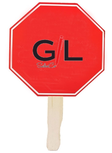 Stop Sign Shaped Hand Fan